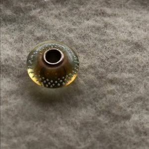 Trollbeads silver trace - gold bead